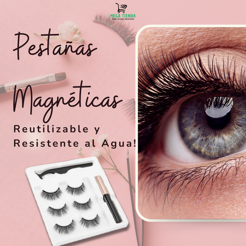 Pestañas Magnéticas - Reutilizable y Resistente al Agua