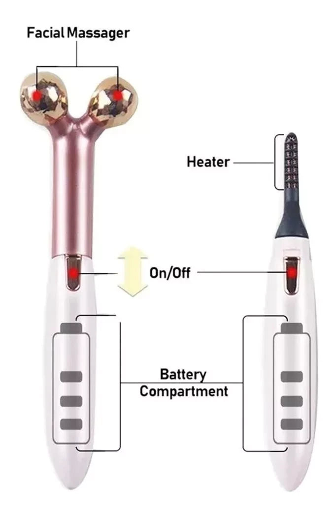 Rizador de Pestañas - Irresistible y Seductora + Regalo Masajeador Facial